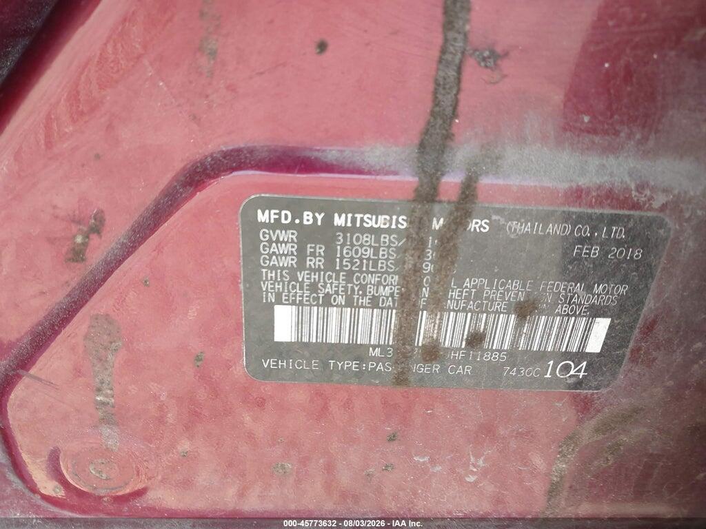 ML32F3FJ9JHF11885 2018 MITSUBISHI MIRAGE G4 photo no. 9
