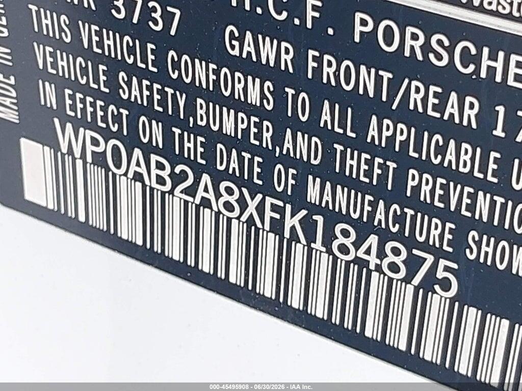 WP0AB2A8XFK184875 2015 PORSCHE CAYMAN photo no. 9