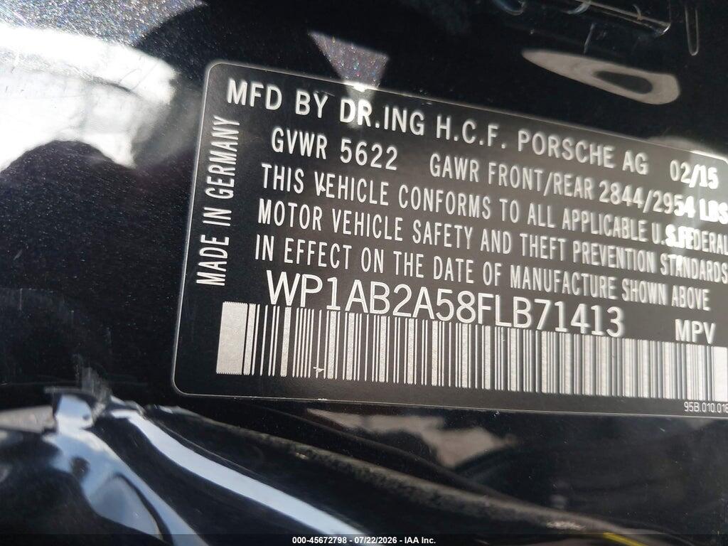 WP1AB2A58FLB71413 2015 PORSCHE MACAN photo no. 9