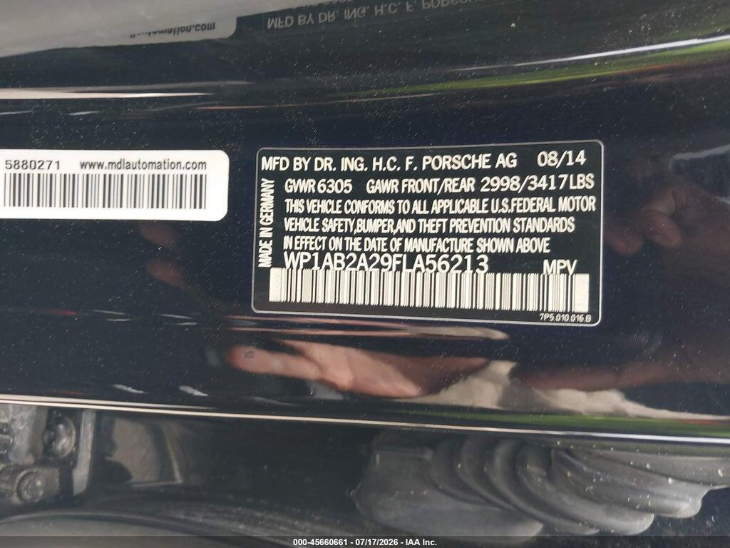WP1AB2A29FLA56213 2015 PORSCHE CAYENNE photo no. 9