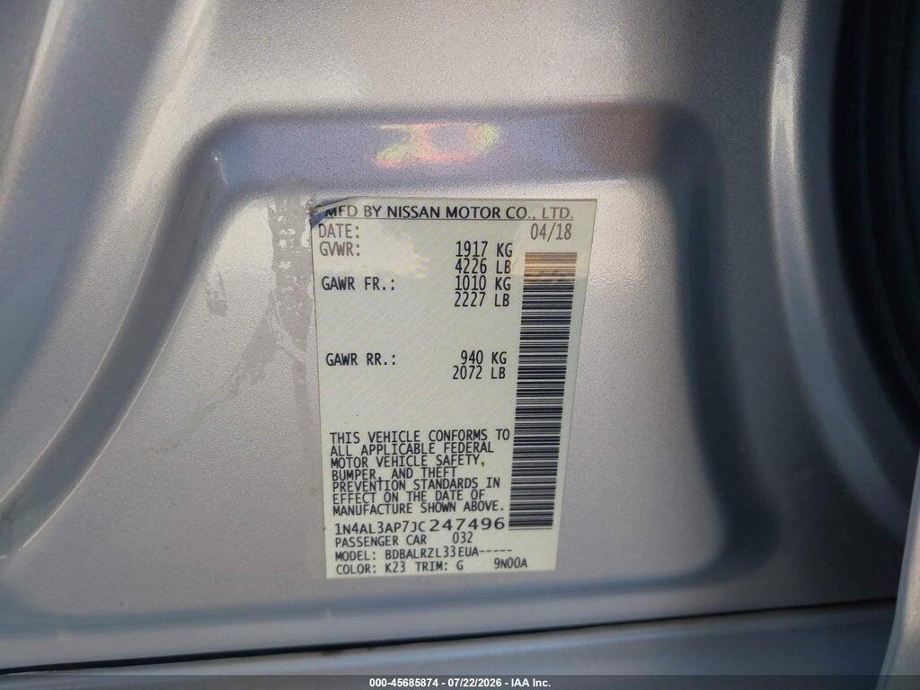 1N4AL3AP7JC247496 2018 NISSAN ALTIMA photo no. 9