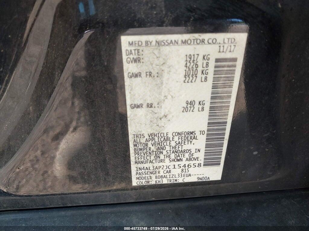 1N4AL3AP2JC154658 2018 NISSAN ALTIMA photo no. 9