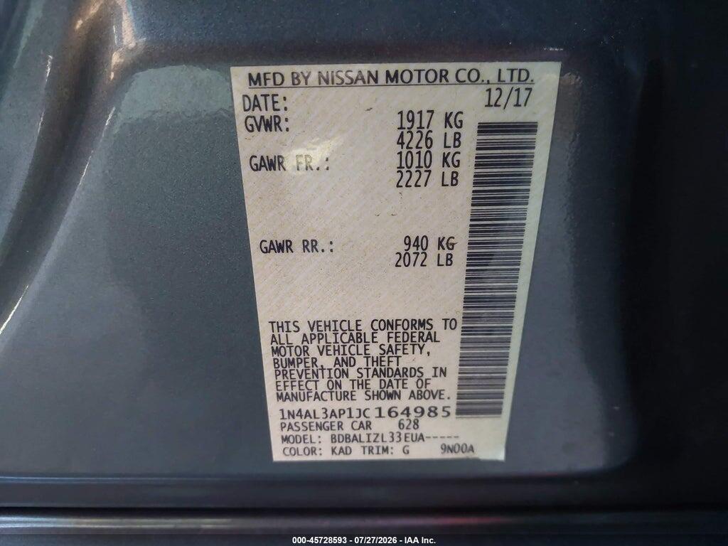 1N4AL3AP1JC164985 2018 NISSAN ALTIMA photo no. 9