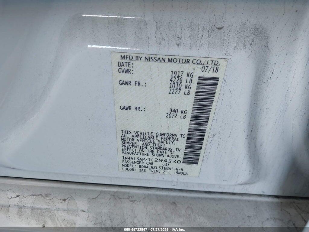 1N4AL3AP7JC294530 2018 NISSAN ALTIMA photo no. 9