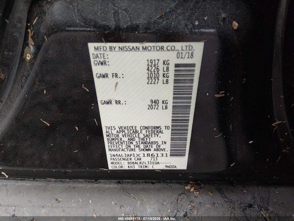 1N4AL3AP1JC186131 2018 NISSAN ALTIMA photo no. 9