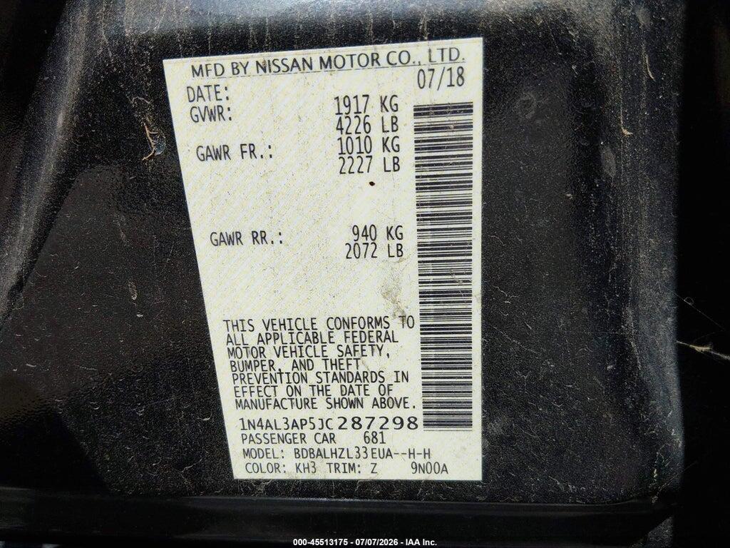 1N4AL3AP5JC287298 2018 NISSAN ALTIMA photo no. 9