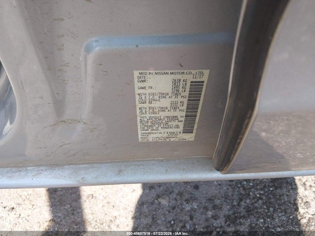 1N6DD0EV7JN719824 2018 NISSAN FRONTIER photo no. 9