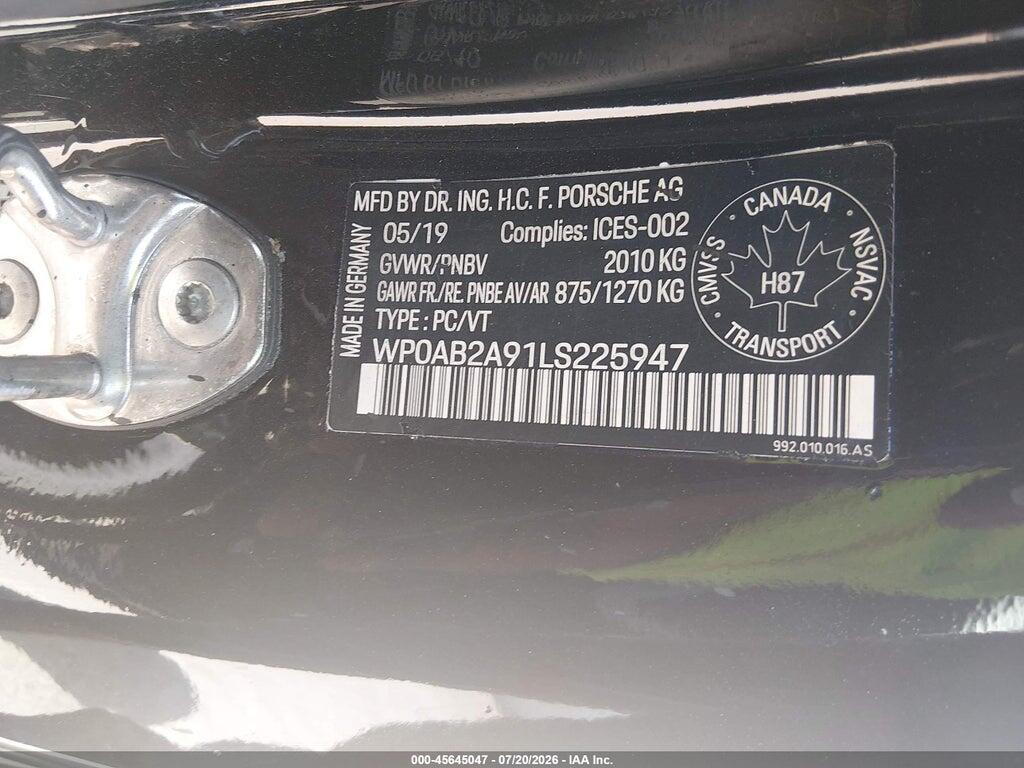 WP0AB2A91LS225947 2020 PORSCHE 911 photo no. 9