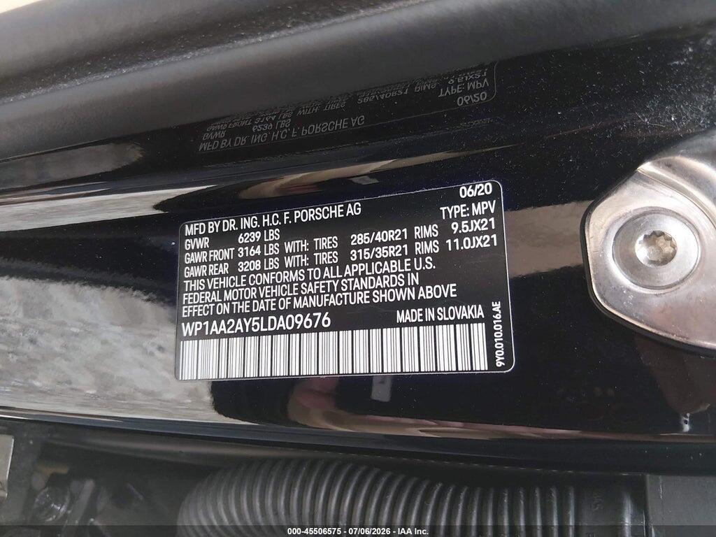 WP1AA2AY5LDA09676 2020 PORSCHE CAYENNE photo no. 9