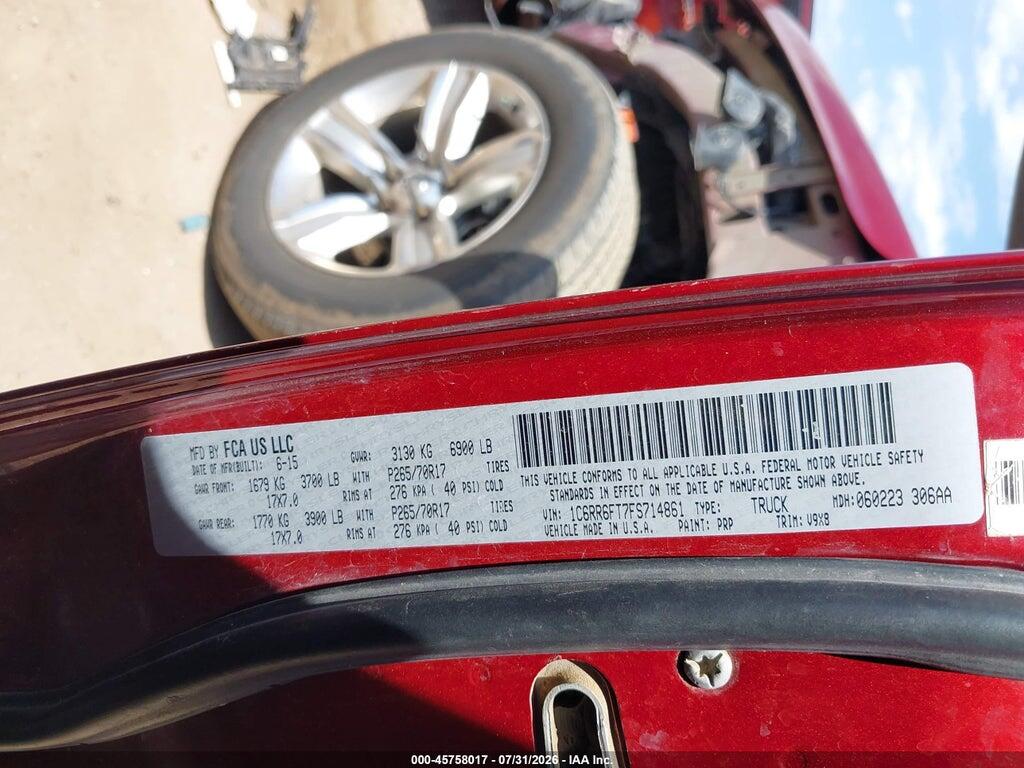 1C6RR6FT7FS714861 2015 RAM 1500 photo no. 9