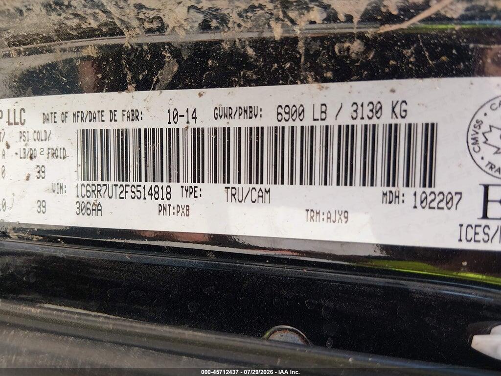 1C6RR7UT2FS514818 2015 RAM 1500 photo no. 9