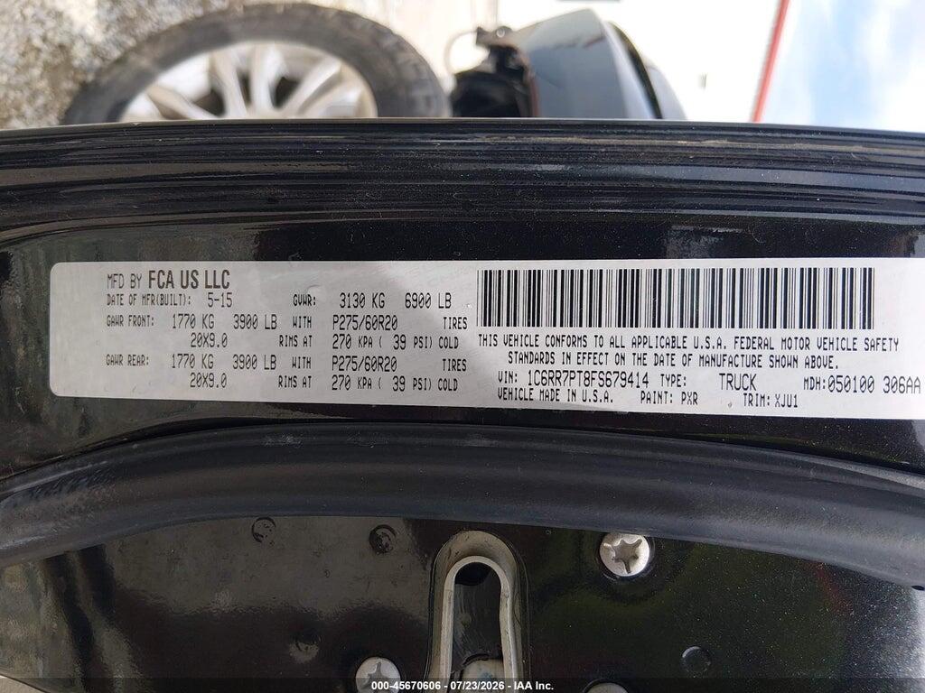 1C6RR7PT8FS679414 2015 RAM 1500 photo no. 9