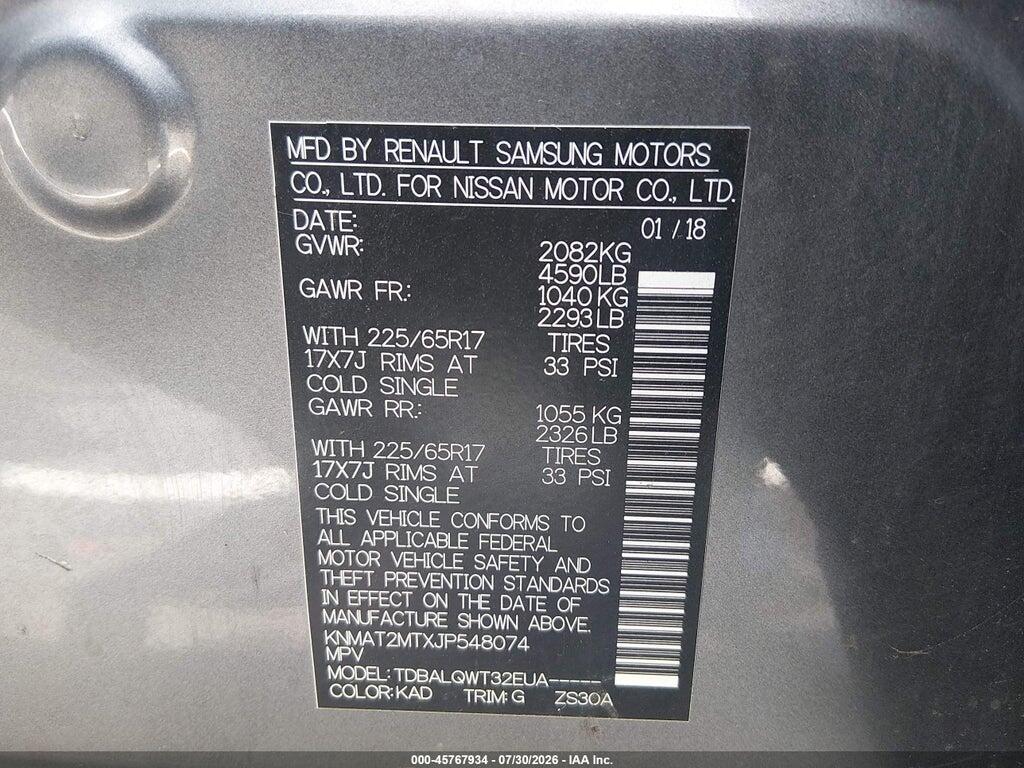 KNMAT2MTXJP548074 2018 NISSAN ROGUE photo no. 9