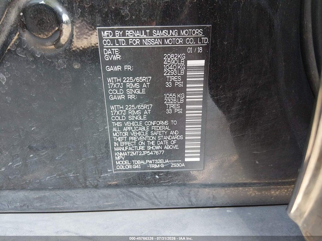 KNMAT2MT2JP547677 2018 NISSAN ROGUE photo no. 9