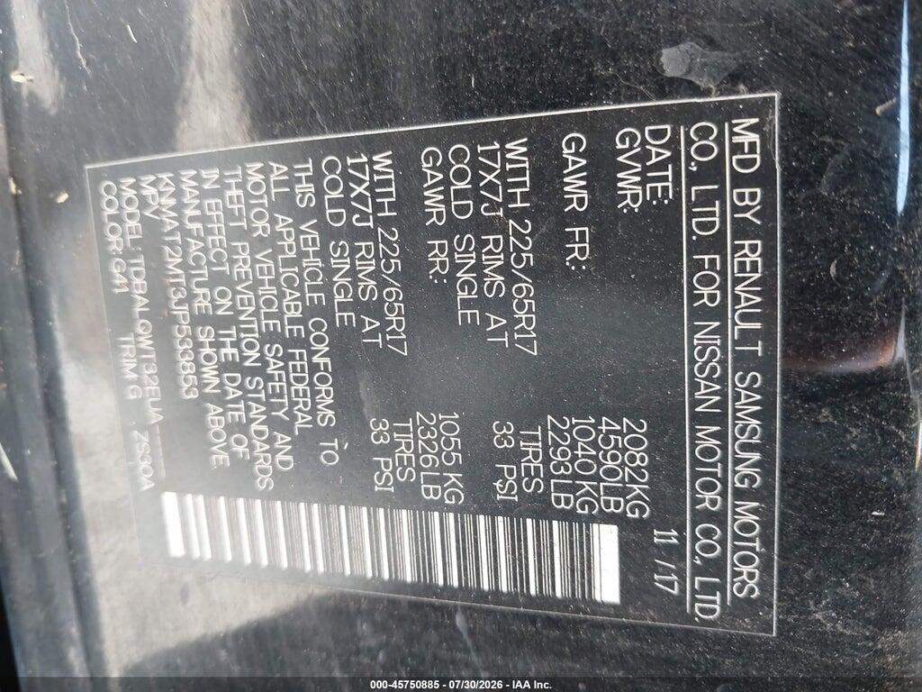 KNMAT2MT3JP533853 2018 NISSAN ROGUE photo no. 9