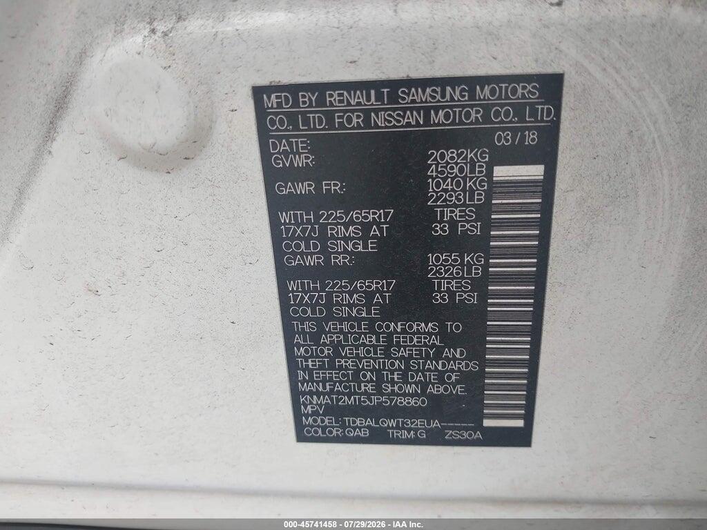 KNMAT2MT5JP578860 2018 NISSAN ROGUE photo no. 9