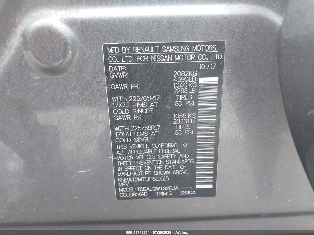 KNMAT2MT1JP519515 2018 NISSAN ROGUE photo no. 9