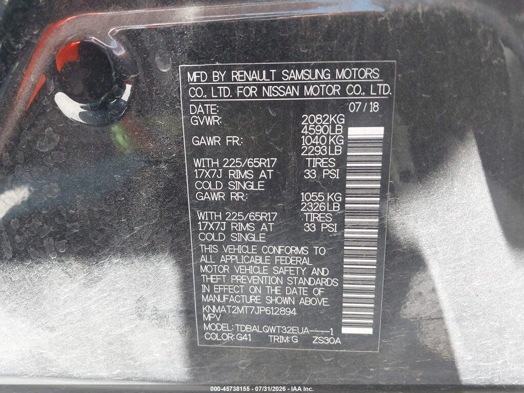 KNMAT2MT7JP612894 2018 NISSAN ROGUE photo no. 9