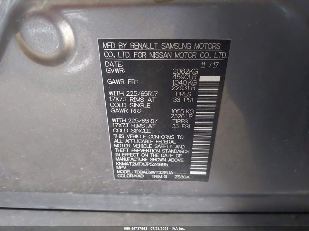KNMAT2MTXJP524695 2018 NISSAN ROGUE photo no. 9