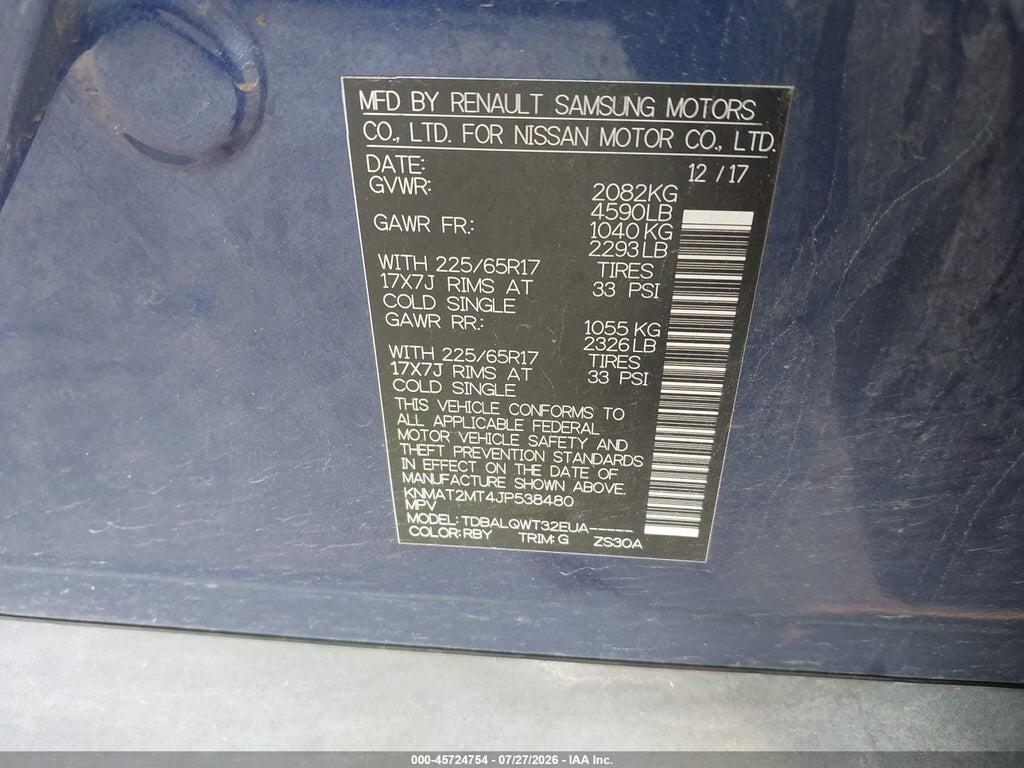 KNMAT2MT4JP538480 2018 NISSAN ROGUE photo no. 9