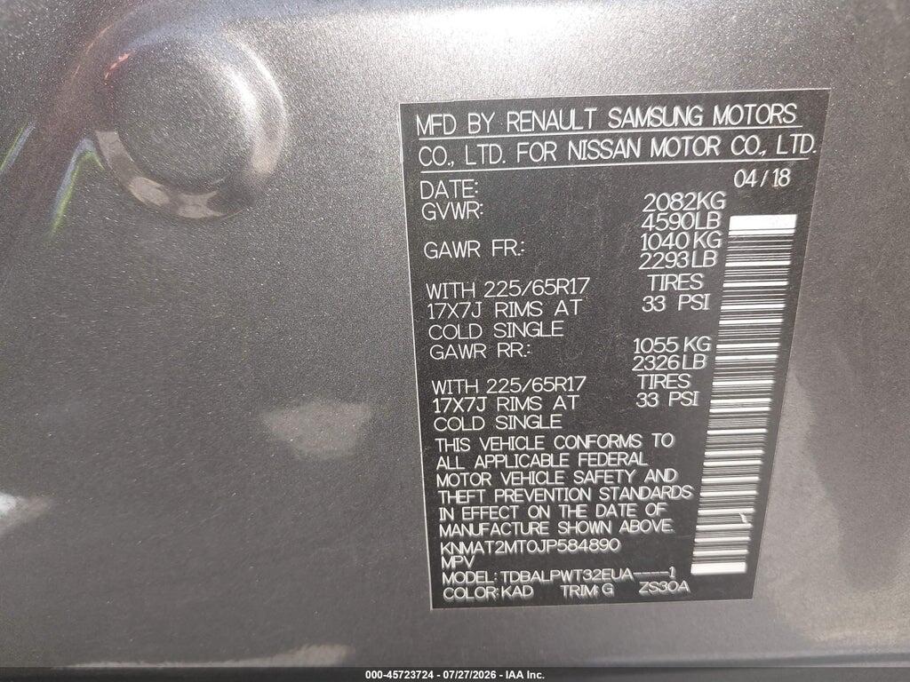 KNMAT2MT0JP584890 2018 NISSAN ROGUE photo no. 9