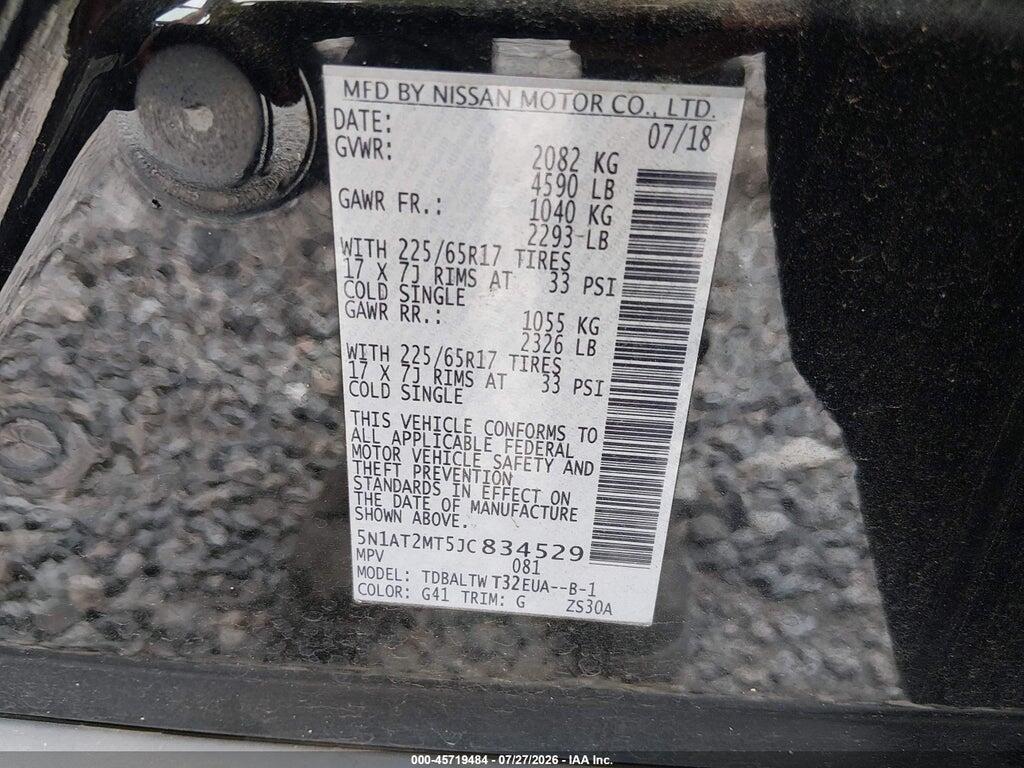 5N1AT2MT5JC834529 2018 NISSAN ROGUE photo no. 9