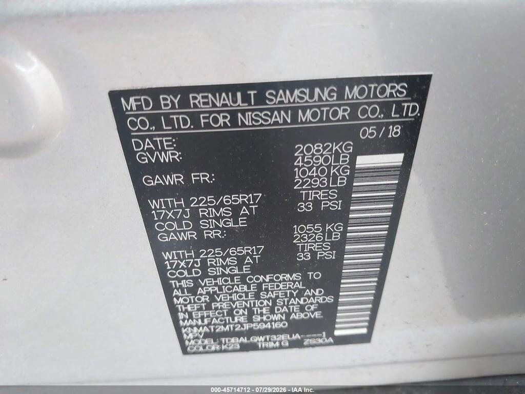 KNMAT2MT2JP594160 2018 NISSAN ROGUE photo no. 9