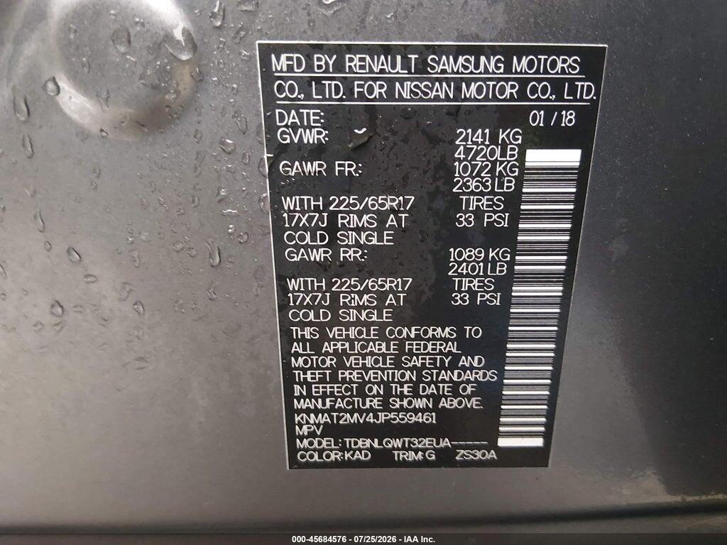 KNMAT2MV4JP559461 2018 NISSAN ROGUE photo no. 9