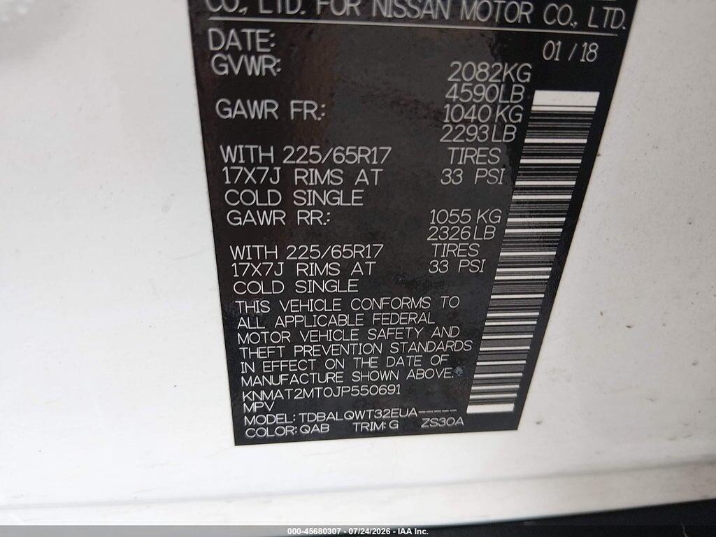 KNMAT2MT0JP550691 2018 NISSAN ROGUE photo no. 9