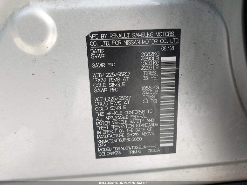 KNMAT2MT8JP605050 2018 NISSAN ROGUE photo no. 9