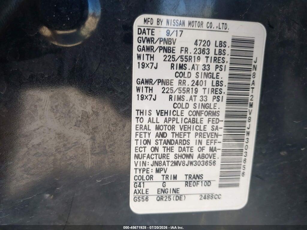 JN8AT2MV8JW303656 2018 NISSAN ROGUE photo no. 9