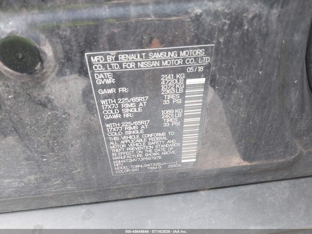 KNMAT2MV7JP597976 2018 NISSAN ROGUE photo no. 9