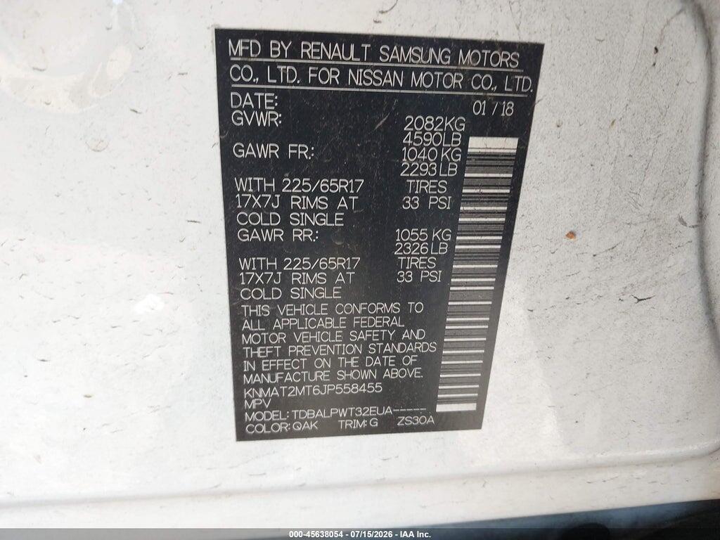 KNMAT2MT6JP558455 2018 NISSAN ROGUE photo no. 9