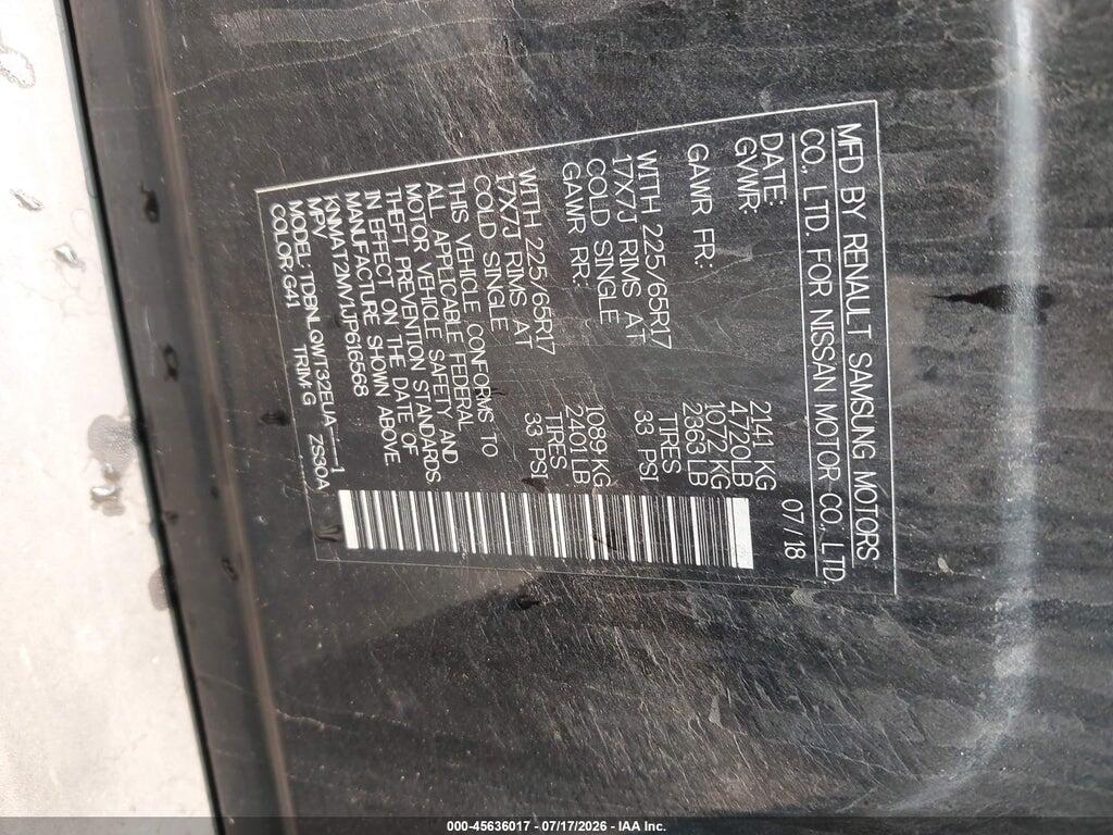 KNMAT2MV1JP616568 2018 NISSAN ROGUE photo no. 9
