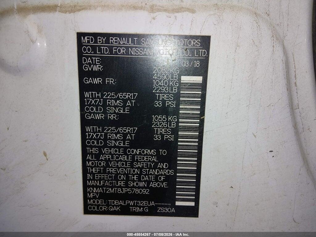 KNMAT2MT8JP578092 2018 NISSAN ROGUE photo no. 9