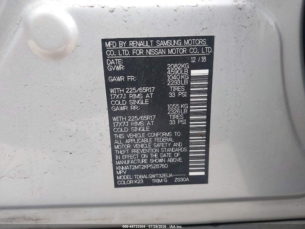 KNMAT2MT2KP528760 2019 NISSAN ROGUE photo no. 9