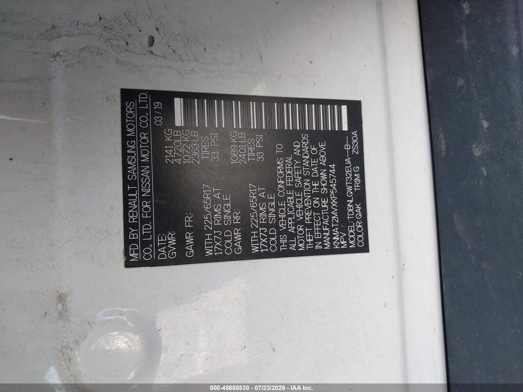 KNMAT2MVXKP545744 2019 NISSAN ROGUE photo no. 9
