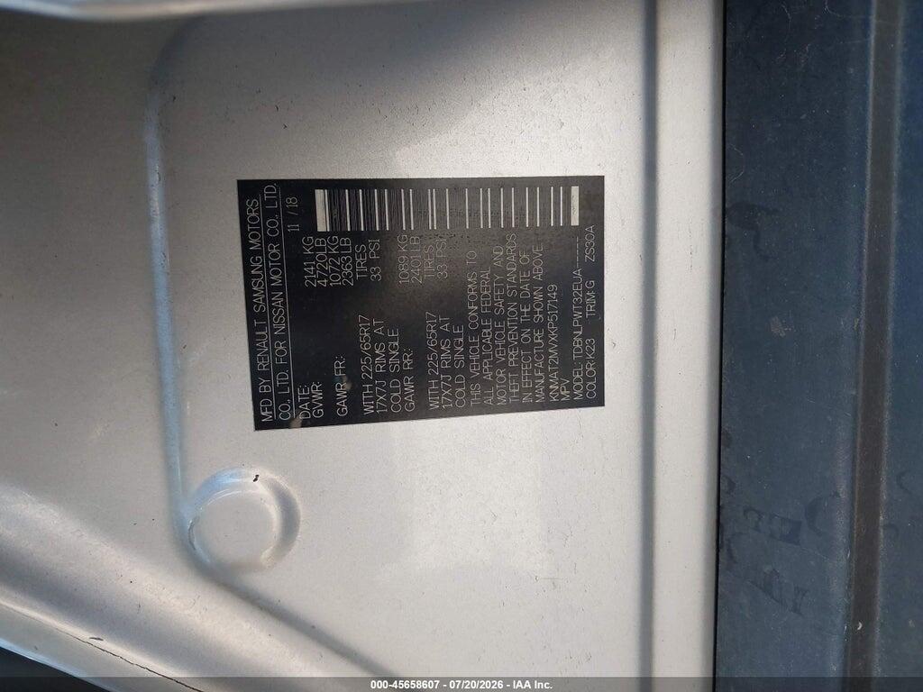 KNMAT2MVXKP517149 2019 NISSAN ROGUE photo no. 9