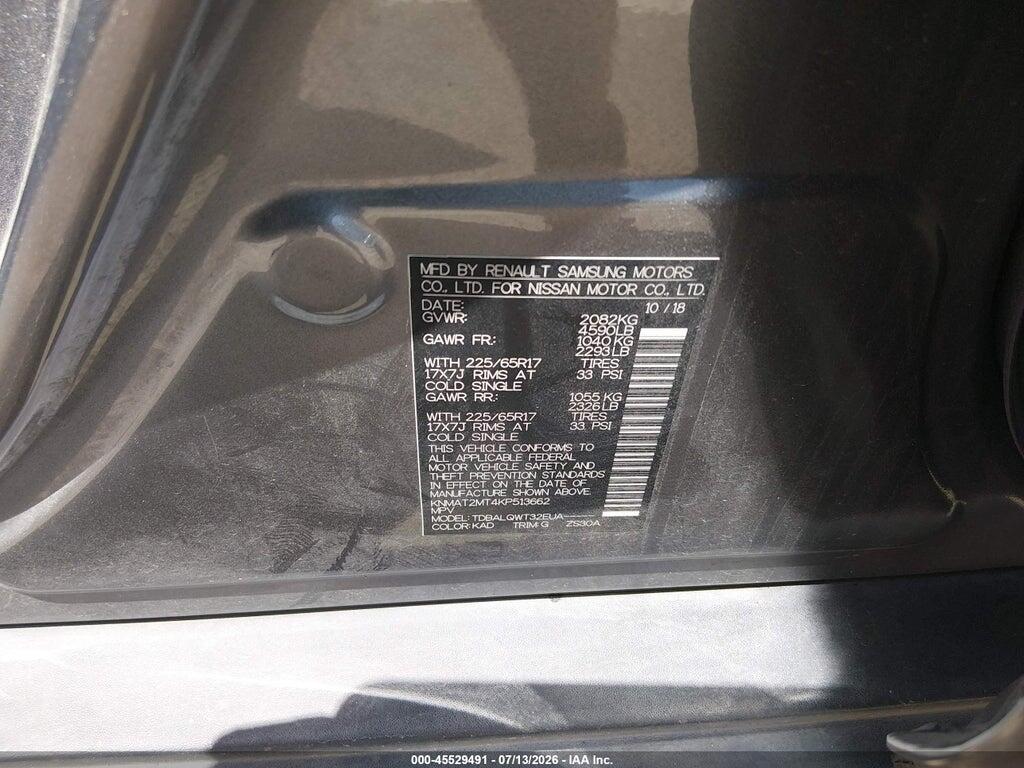 KNMAT2MT4KP513662 2019 NISSAN ROGUE photo no. 9