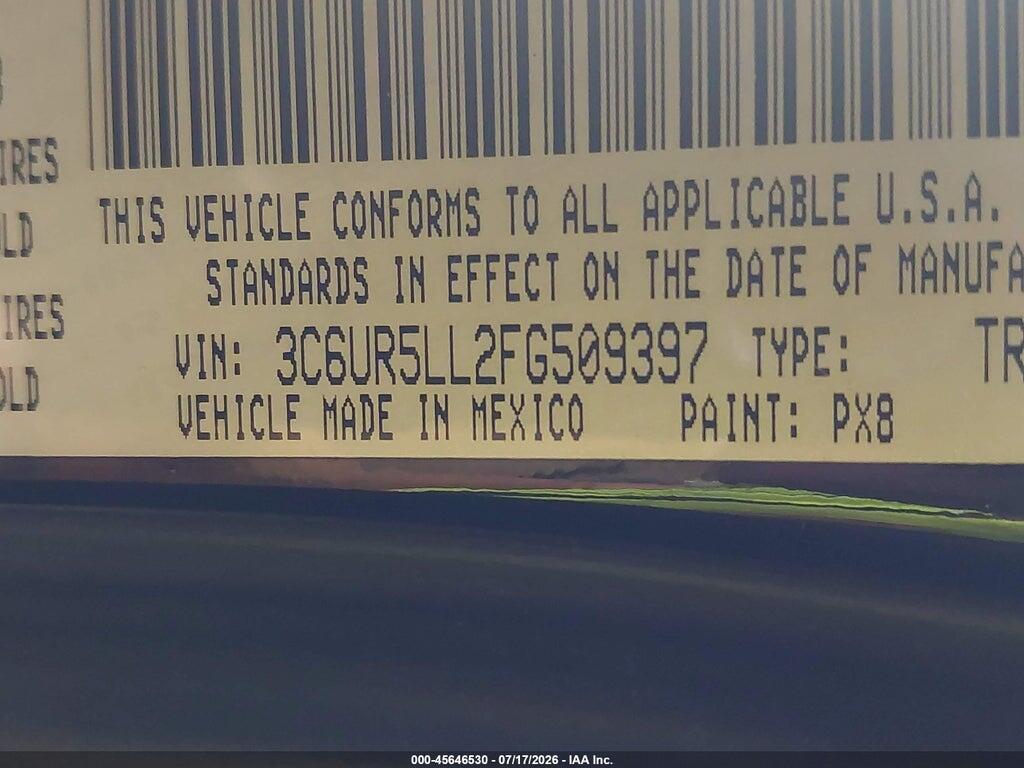 3C6UR5LL2FG509397 2015 RAM 2500 photo no. 9