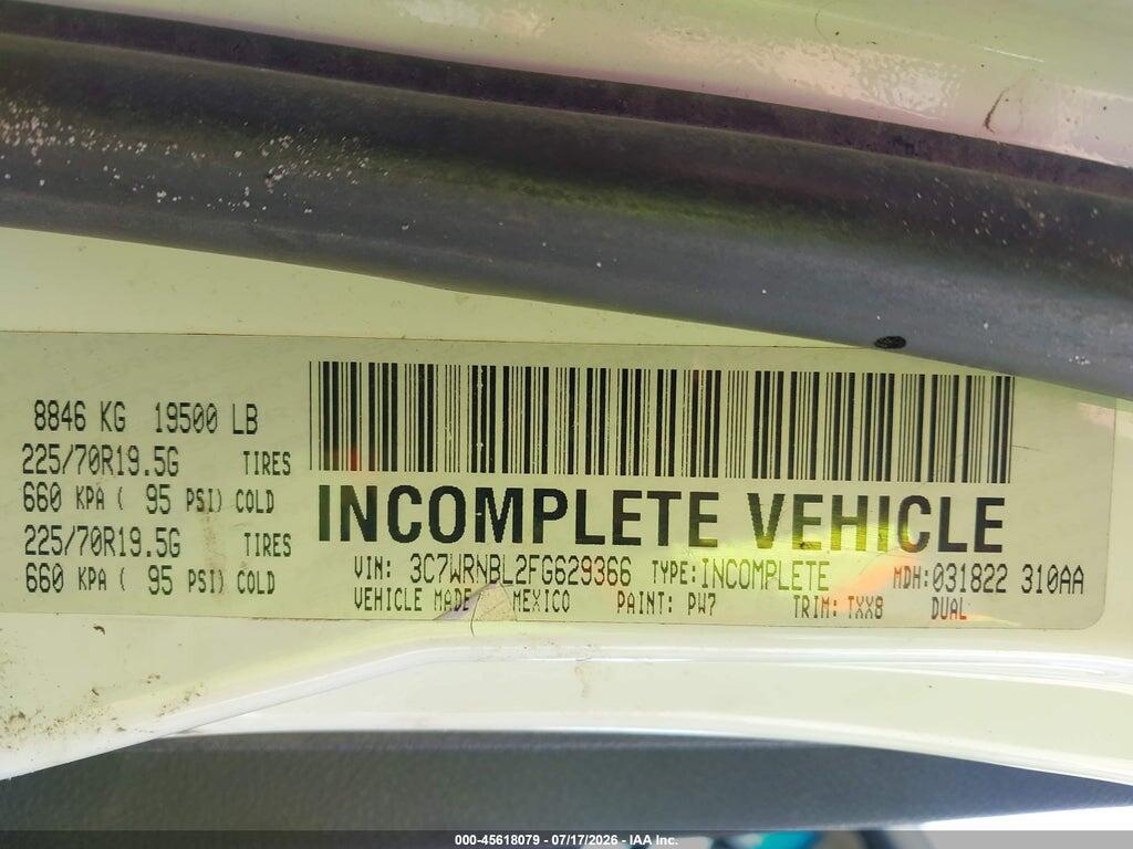 3C7WRNBL2FG629366 2015 RAM 5500 CHASSIS photo no. 8