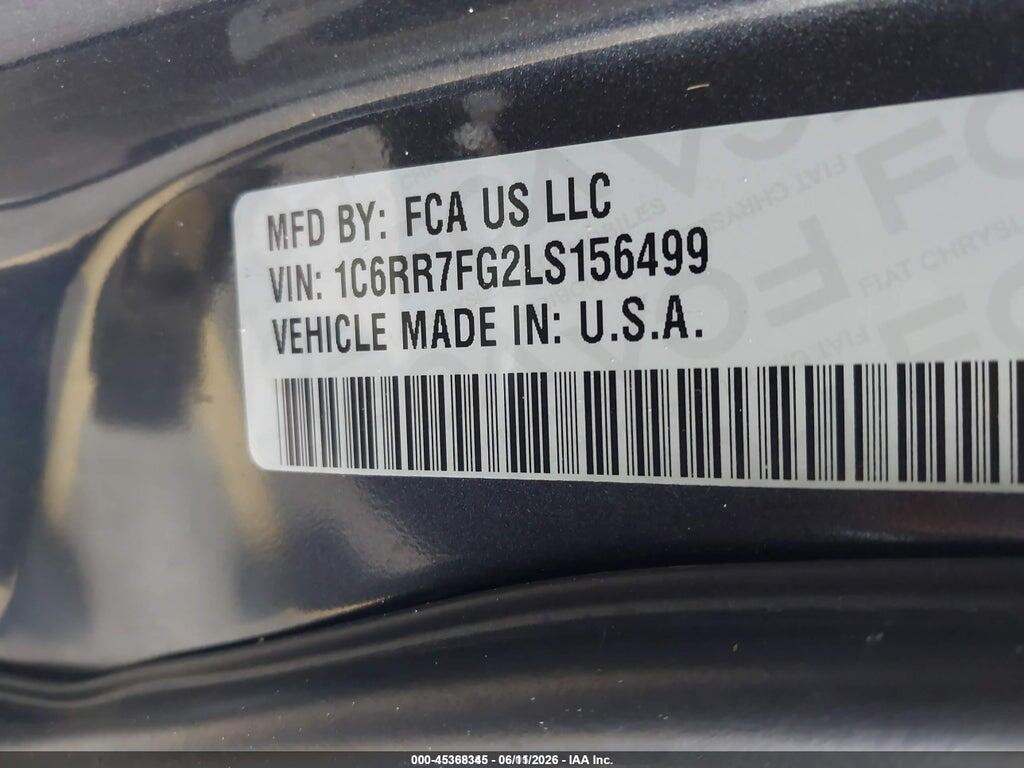 1C6RR7FG2LS156499 2020 RAM 1500 CLASSIC photo no. 9