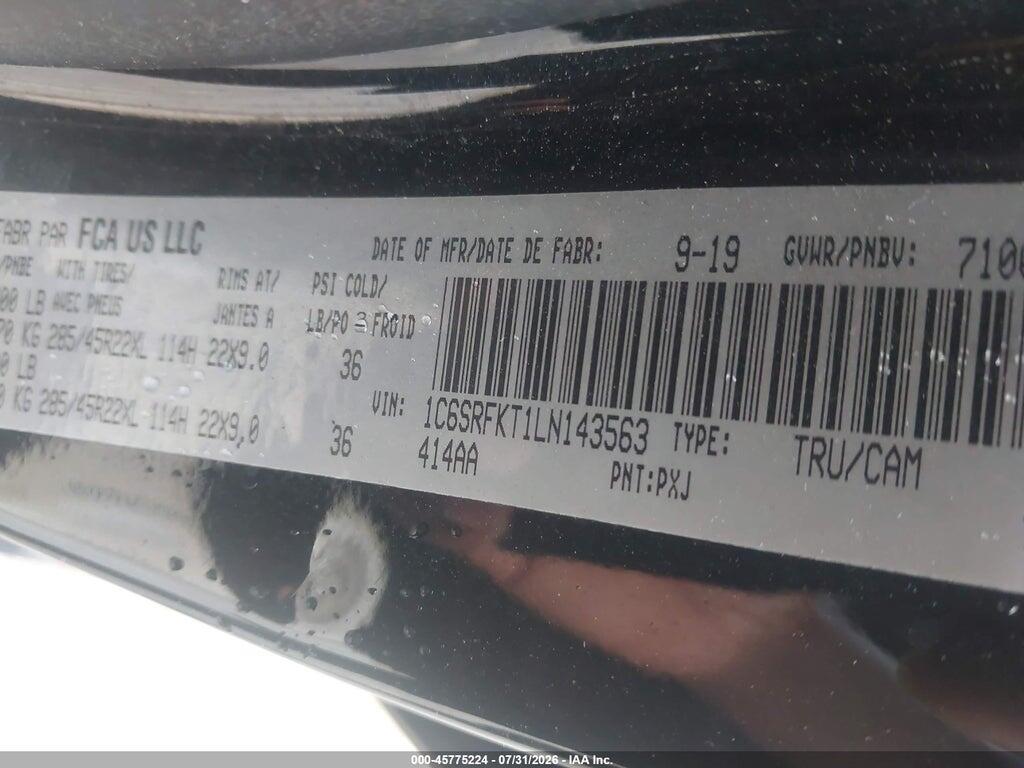 1C6SRFKT1LN143563 2020 RAM 1500 photo no. 9
