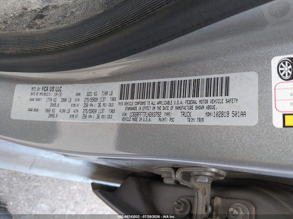 1C6SRFFT7LN203792 2020 RAM 1500 photo no. 9