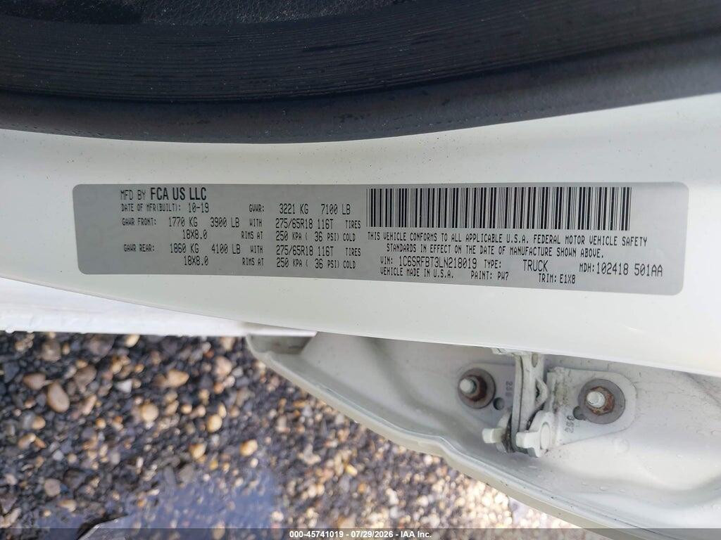 1C6SRFBT3LN218019 2020 RAM 1500 photo no. 9