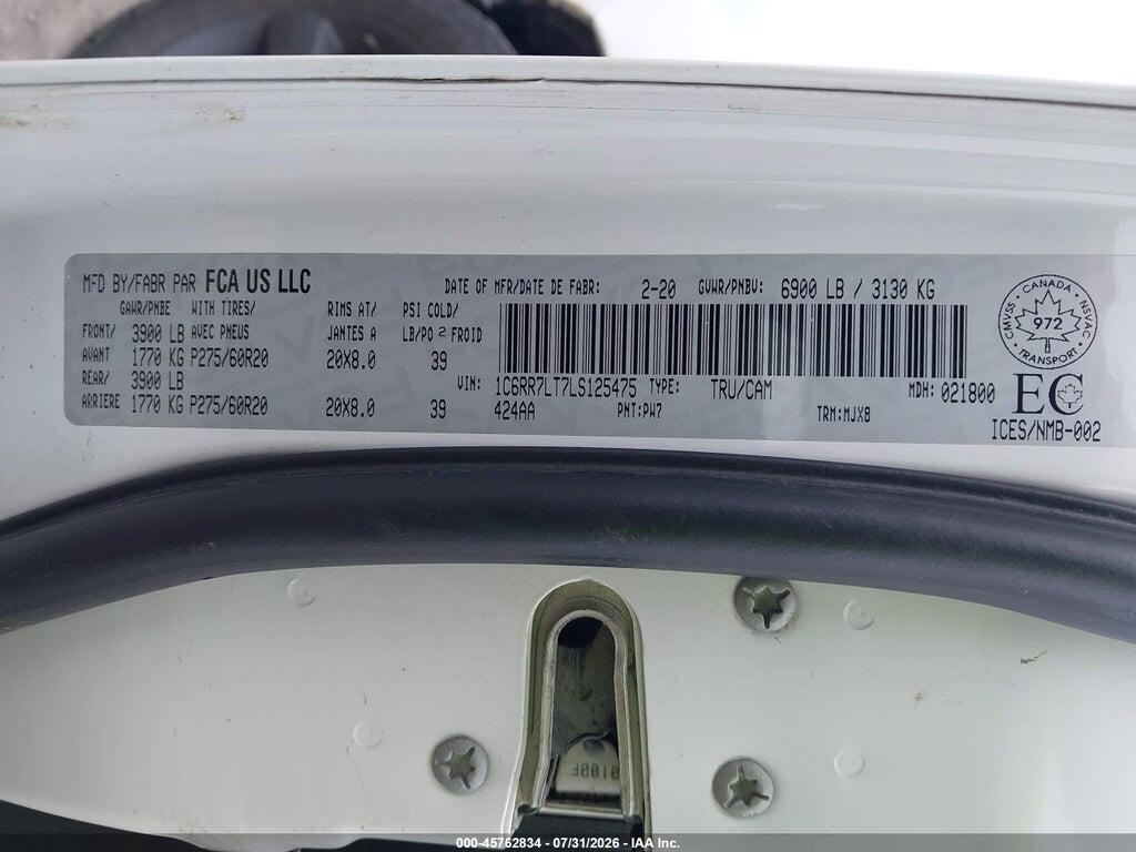 1C6RR7LT7LS125475 2020 RAM 1500 CLASSIC photo no. 9