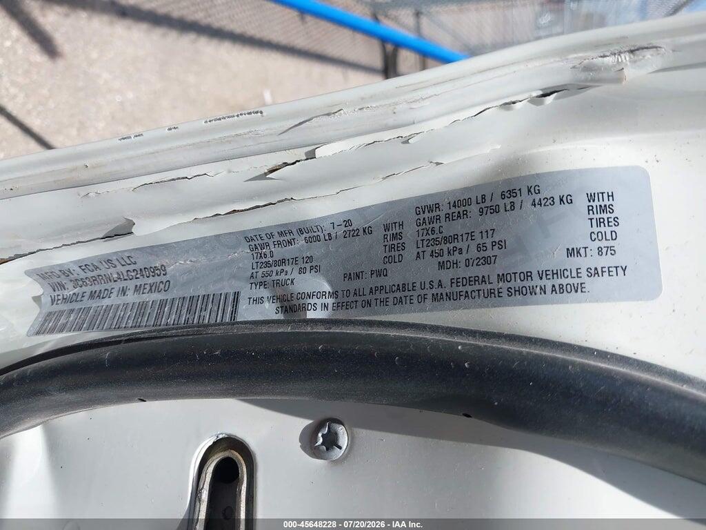 3C63RRNL4LG240959 2020 RAM 3500 photo no. 9
