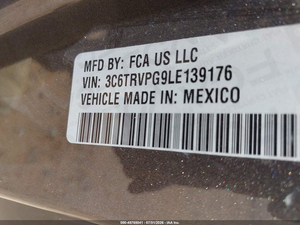 3C6TRVPG9LE139176 2020 RAM PROMASTER 2500 photo no. 9