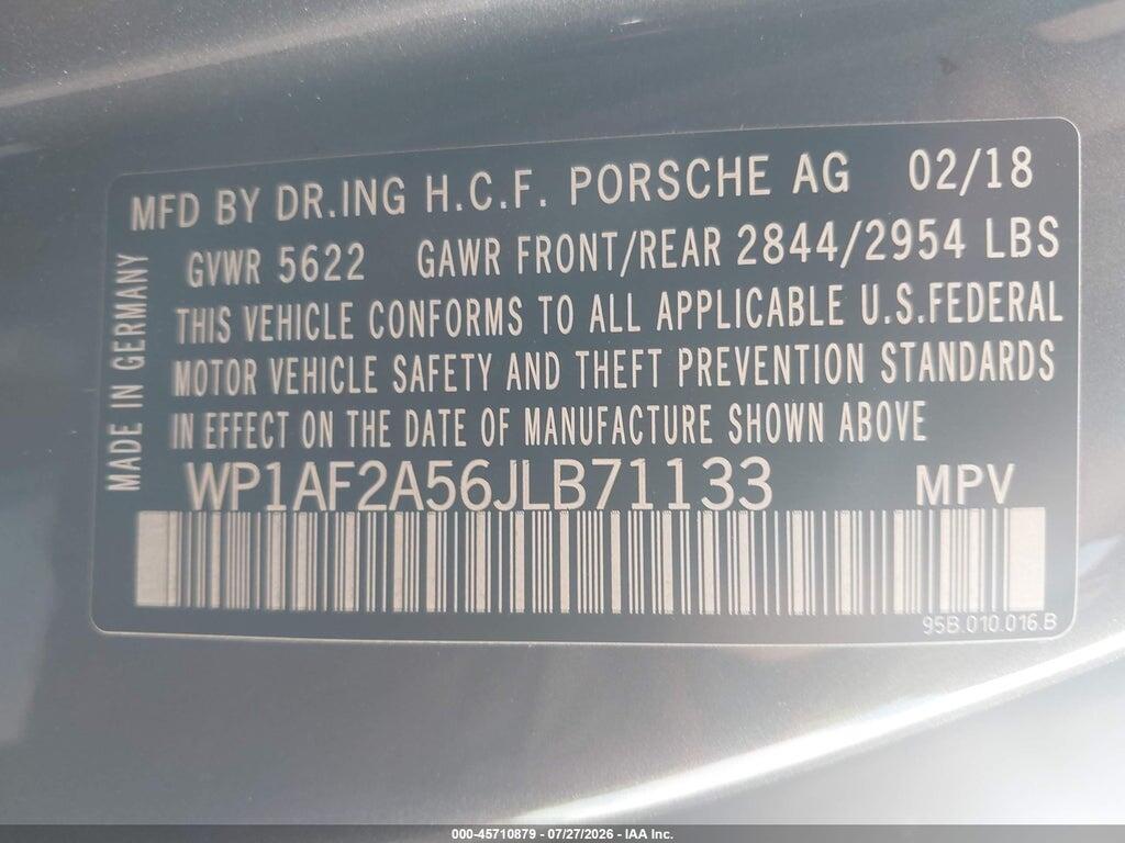 WP1AF2A56JLB71133 2018 PORSCHE MACAN photo no. 9