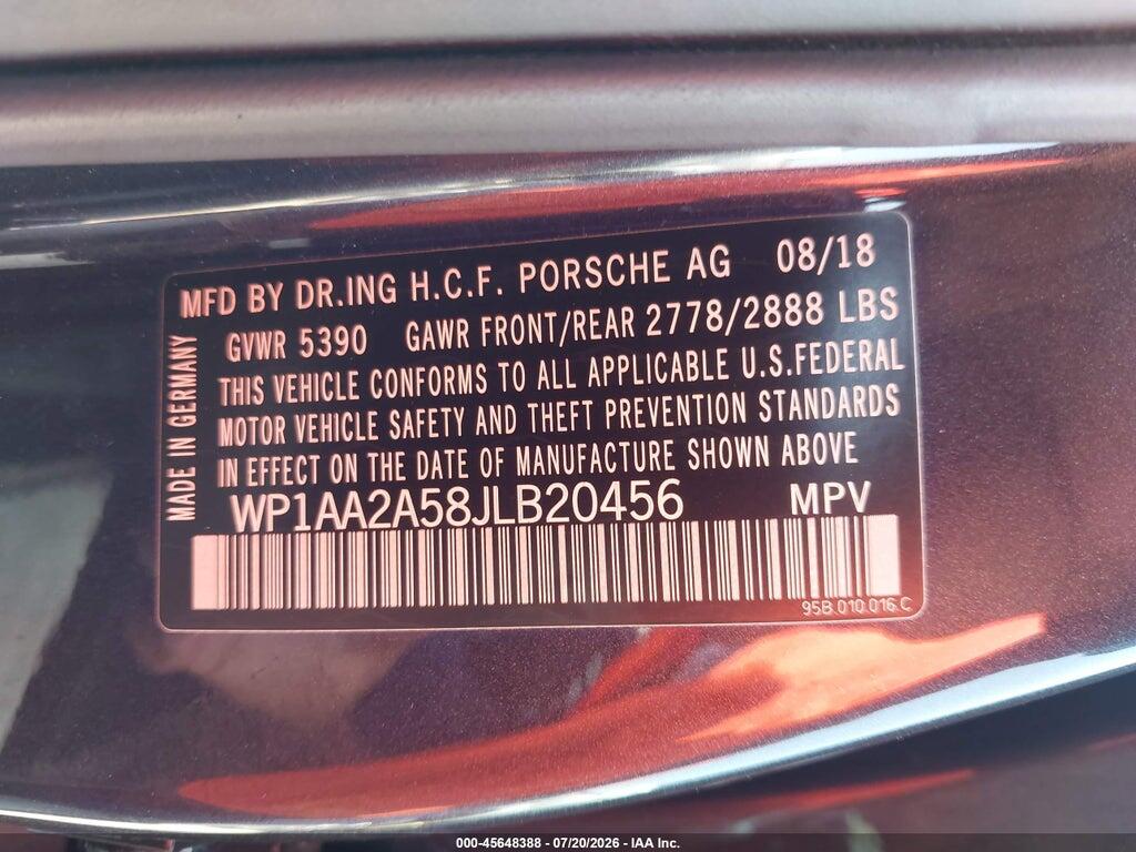 WP1AA2A58JLB20456 2018 PORSCHE MACAN photo no. 9